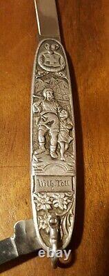1900 vintage Rare pocket pen knife william tell German Swiss 1792