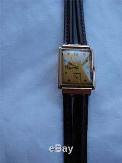 1939 Rare Vintage 14k Solid Gold Swiss Omega 17 Jewels Mens Wrist Watch