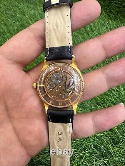 1940's Rare Vintage Art Deco Watch Skeleton Exhibition Swiss Manual 17 J 33mm