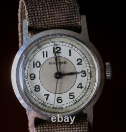 1940s Racine Gallet Military Watch WW II 15 Jewels Swiss Running Vintage Rare