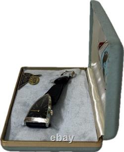 1950's Hilton Missile Unisex Dress Watch with Original Box & Tag RARE Swiss