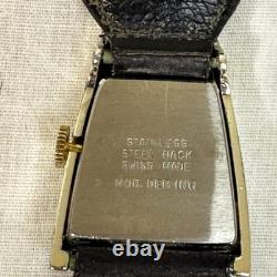 1950's Hilton Missile Unisex Dress Watch with Original Box & Tag RARE Swiss