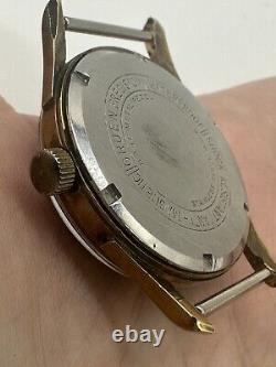 1950s Gruen Men's Swiss Gold 17j Calendar Watch Vintage Rare 510 Dial Self Wind
