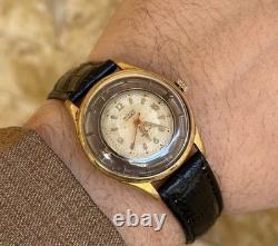 1950s Vintage Antecar Swiss Skeleton Art deco Watch Rare Exhibition manual 33mm