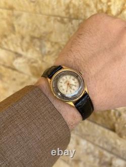 1950s Vintage Antecar Swiss Skeleton Art deco Watch Rare Exhibition manual 33mm