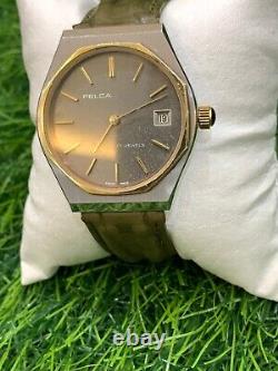 1950s Vintage Felca Mechanical Manual Watch 17 J Swiss Made 36mm Gents Very Rare