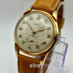 1950s Vintage Rare Liban Swiss Men's Antimagnetic Mechanical Watch Gold Tone