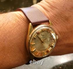 1960 Rare Vintage Swiss Jovial 17 Jewels With Real Real Gold Plated Bezel