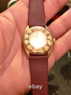 1960 Rare Vintage Swiss Jovial 17 Jewels With Real Real Gold Plated Bezel