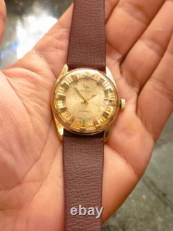 1960 Rare Vintage Swiss Jovial 17 Jewels With Real Real Gold Plated Bezel