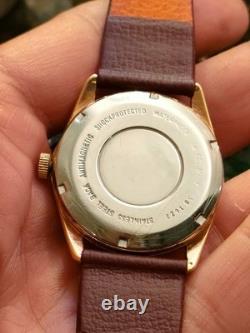 1960 Rare Vintage Swiss Jovial 17 Jewels With Real Real Gold Plated Bezel