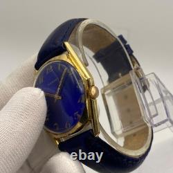 1960 Vintage RADIANT Watch Men's Stunning & Rare Blue Dial Swiss Made Mechanical