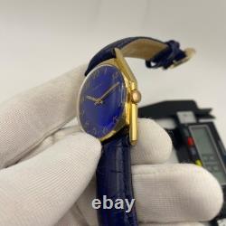 1960 Vintage RADIANT Watch Men's Stunning & Rare Blue Dial Swiss Made Mechanical