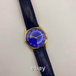 1960 Vintage RADIANT Watch Men's Stunning & Rare Blue Dial Swiss Made Mechanical