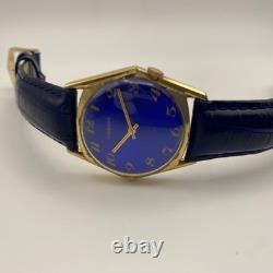 1960 Vintage RADIANT Watch Men's Stunning & Rare Blue Dial Swiss Made Mechanical