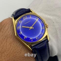 1960 Vintage RADIANT Watch Men's Stunning & Rare Blue Dial Swiss Made Mechanical