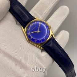 1960 Vintage RADIANT Watch Men's Stunning & Rare Blue Dial Swiss Made Mechanical