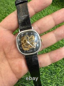 1960's Dodge Skeleton Vintage Watch Super Rare Swiss Made 34mm Gents Manual Wind