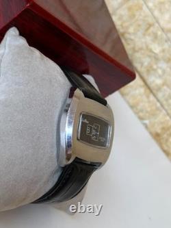 1960's Vintage Chateau Digital Jump Hour Swiss Watch Manual 43mm Black Dial Rare