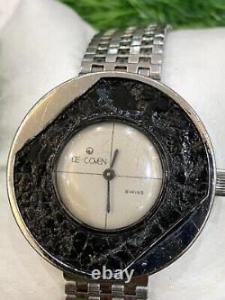 1960's Vintage De-coven Swiss Watch Ufo Unique Shape Manual Wind 41mm Men's Rare