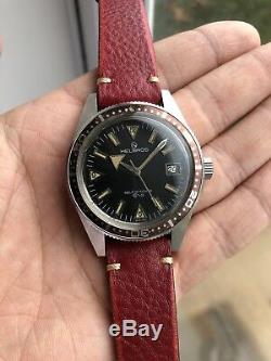 1960s Vintage Helbros Swiss Skin Diver Watch Rare Tropical Bezel