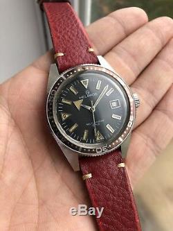 1960s Vintage Helbros Swiss Skin Diver Watch Rare Tropical Bezel