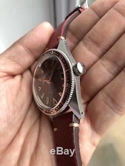 1960s Vintage Helbros Swiss Skin Diver Watch Rare Tropical Bezel