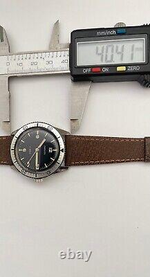 1960s Vintage Orvin Diver Watch Swiss Sears Roebuck and Co Heuer Black Beauty