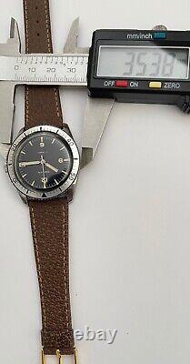 1960s Vintage Orvin Diver Watch Swiss Sears Roebuck and Co Heuer Black Beauty