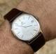 1970's Vintage Enicar Automatic Watch Date Squared Men's 34mm Ocean Pearl Rare