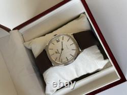 1970's Vintage Enicar Automatic Watch Date Squared Men's 34mm Ocean Pearl Rare