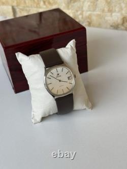 1970's Vintage Enicar Automatic Watch Date Squared Men's 34mm Ocean Pearl Rare