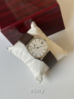 1970's Vintage Enicar Automatic Watch Date Squared Men's 34mm Ocean Pearl Rare