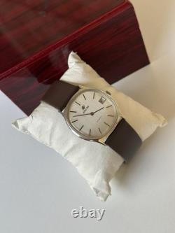 1970's Vintage Enicar Automatic Watch Date Squared Men's 34mm Ocean Pearl Rare