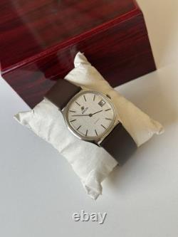 1970's Vintage Enicar Automatic Watch Date Squared Men's 34mm Ocean Pearl Rare