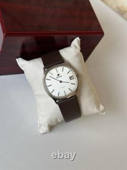 1970's Vintage Enicar Automatic Watch Date Squared Men's 34mm Ocean Pearl Rare