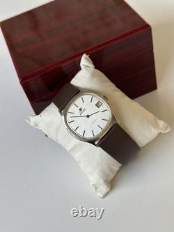 1970's Vintage Enicar Automatic Watch Date Squared Men's 34mm Ocean Pearl Rare