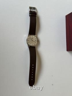 1970's Vintage Enicar Automatic Watch Date Squared Men's 34mm Ocean Pearl Rare