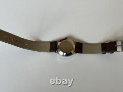 1970's Vintage Enicar Automatic Watch Date Squared Men's 34mm Ocean Pearl Rare