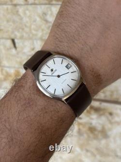 1970's Vintage Enicar Automatic Watch Date Squared Men's 34mm Ocean Pearl Rare