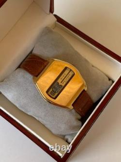 1970's Vintage Nino Jump Hour 25 J Swiss Automatic Watch Rare 40mm Gold Plated