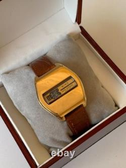 1970's Vintage Nino Jump Hour 25 J Swiss Automatic Watch Rare 40mm Gold Plated