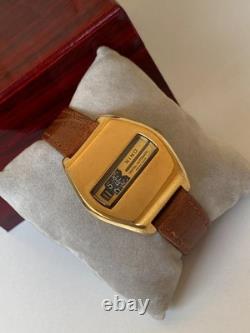 1970's Vintage Nino Jump Hour 25 J Swiss Automatic Watch Rare 40mm Gold Plated