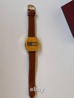 1970's Vintage Nino Jump Hour 25 J Swiss Automatic Watch Rare 40mm Gold Plated