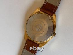 1970's Vintage Nino Jump Hour 25 J Swiss Automatic Watch Rare 40mm Gold Plated