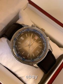 1970's Vintage Prefect Super De Luxe World Time Watch Date Men Rare 43mm Swiss