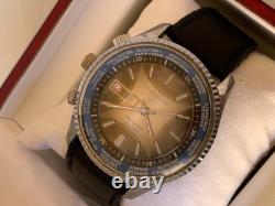 1970's Vintage Prefect Super De Luxe World Time Watch Date Men Rare 43mm Swiss