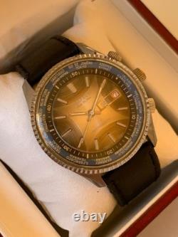 1970's Vintage Prefect Super De Luxe World Time Watch Date Men Rare 43mm Swiss