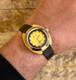1970's Vintage Sandoz Watch Manual Wind Yellow 34mm 17 Jewels Swiss Made Rare