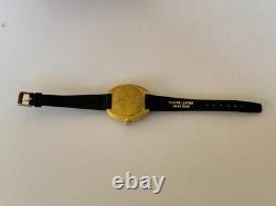 1970's Vintage Sandoz Watch Manual Wind Yellow 34mm 17 Jewels Swiss Made Rare